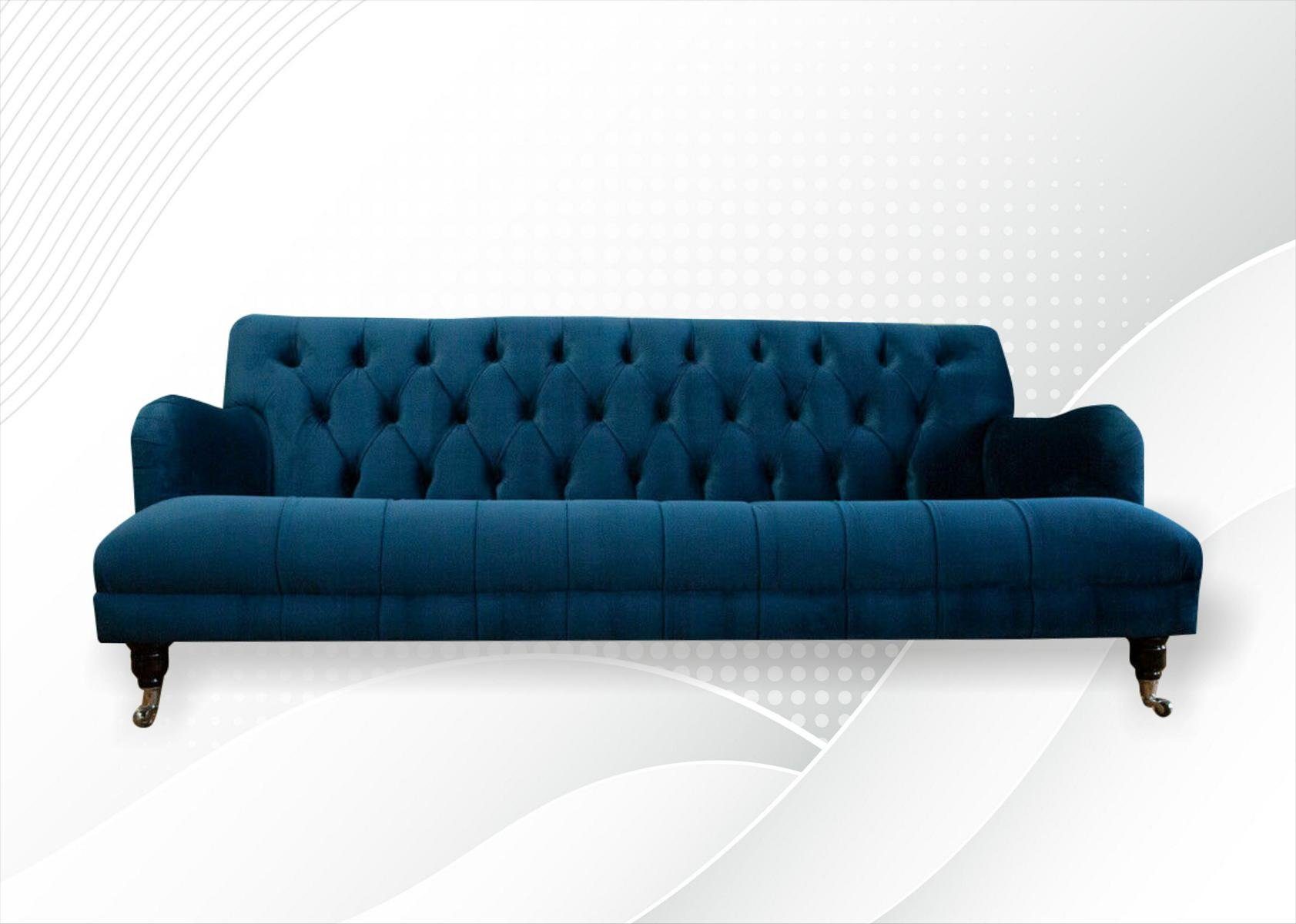 Couch Design JVmoebel Design Sofa Chesterfield-Sofa Couch Chesterfield 190 Sitzer 3 190cm, 3 cm Sitzer Sofa Chesterfield