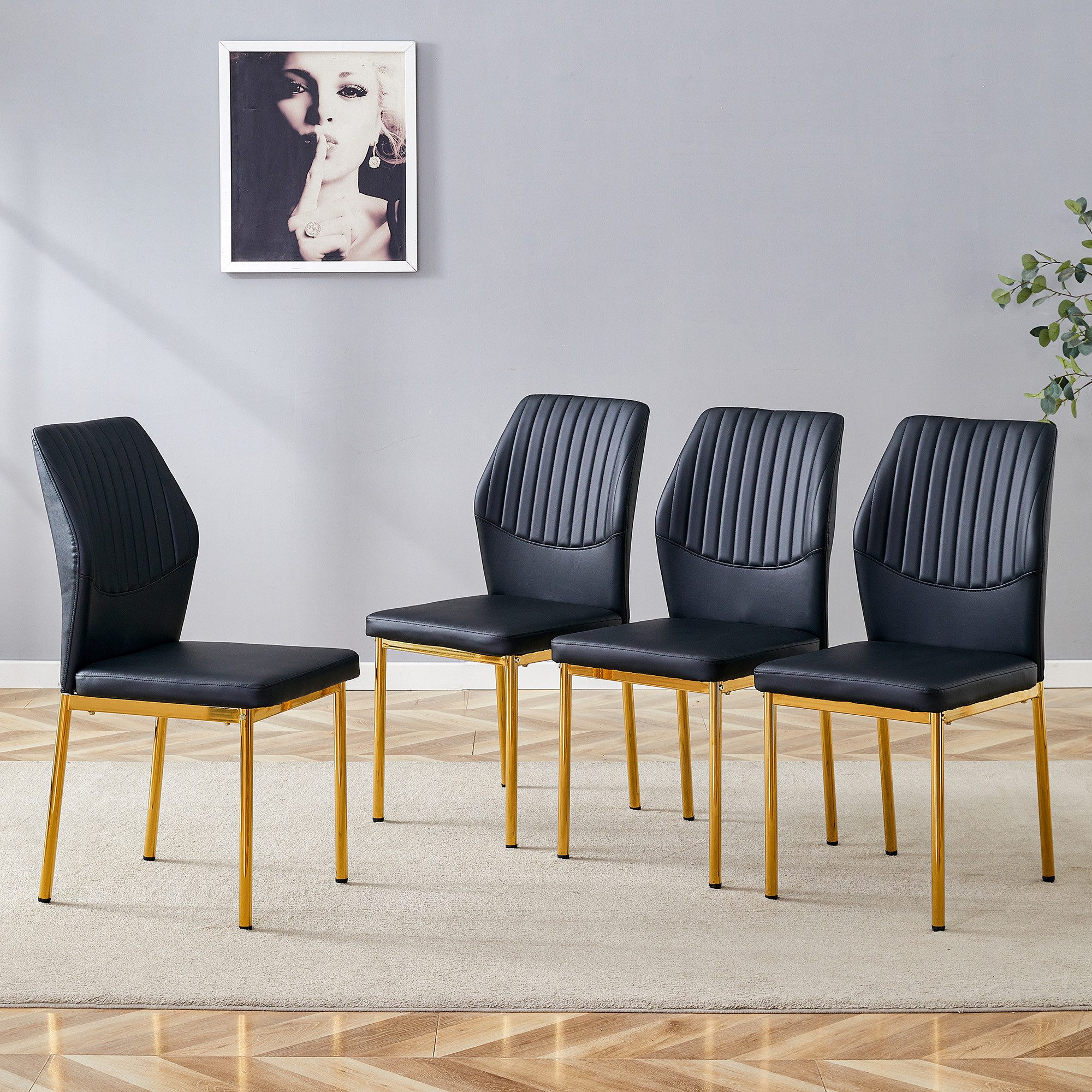FANNOU Esszimmerstuhl 4er-Set, für Esszimmer oder Wohnzimmer