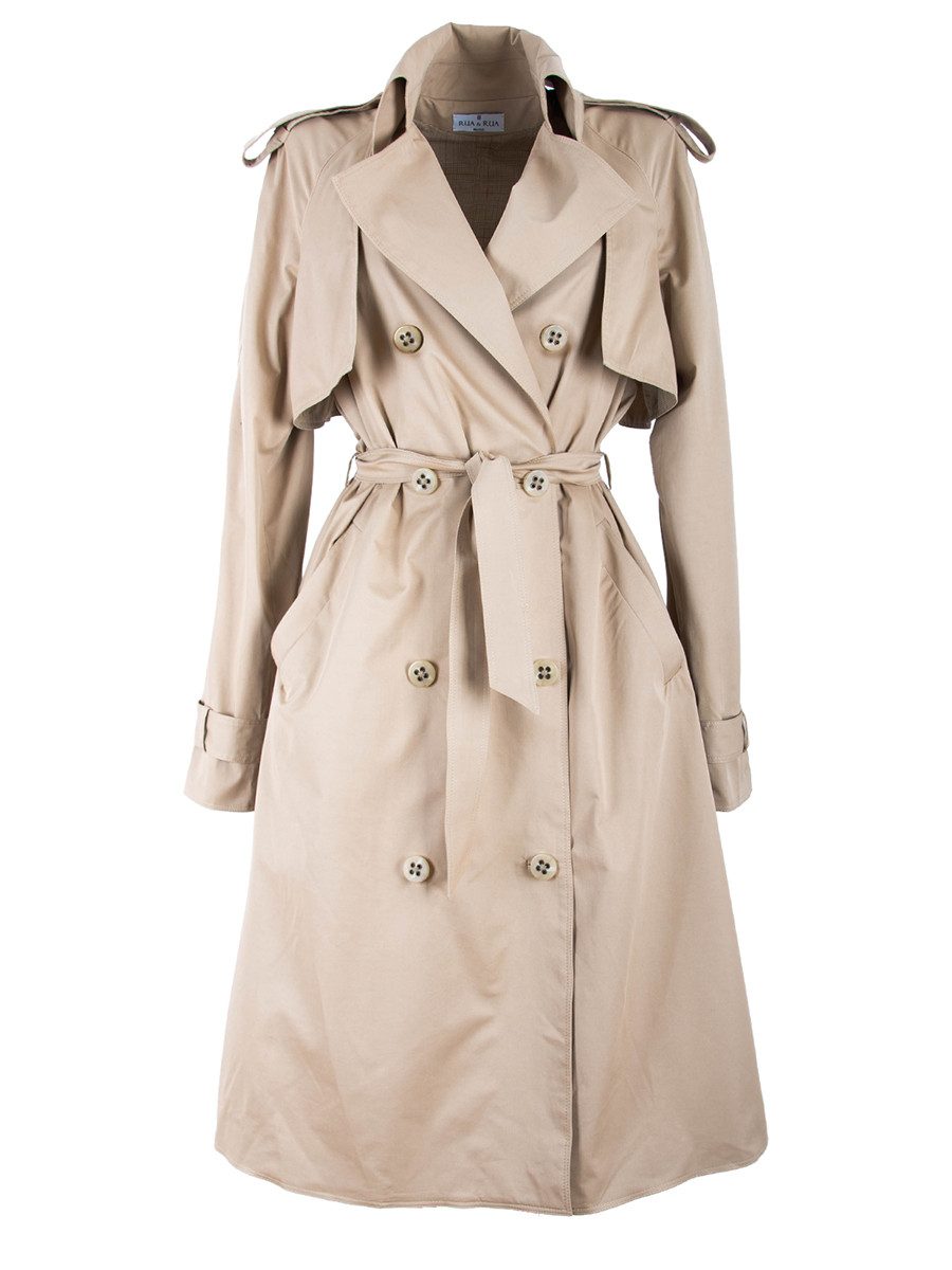 Trenchcoat aus Baumwolle Gabardine für Damen in Beige