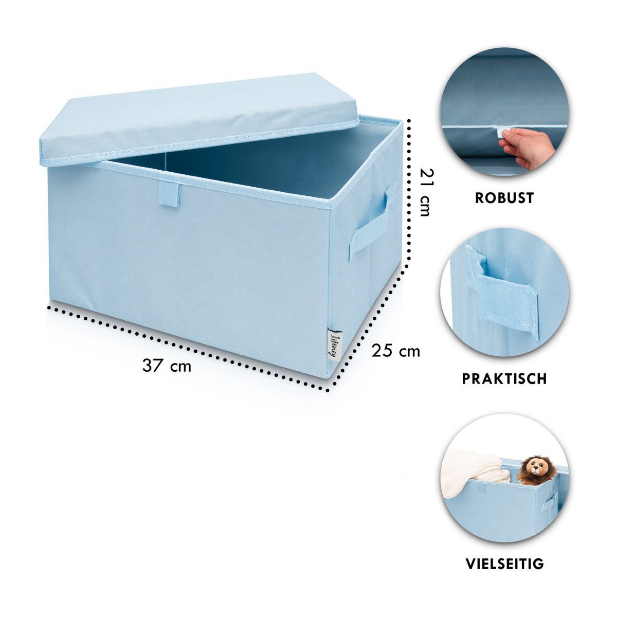 Lifeney Faltbox Aufbewahrungsbox, Hellblau, groß, 2er günstig online kaufen