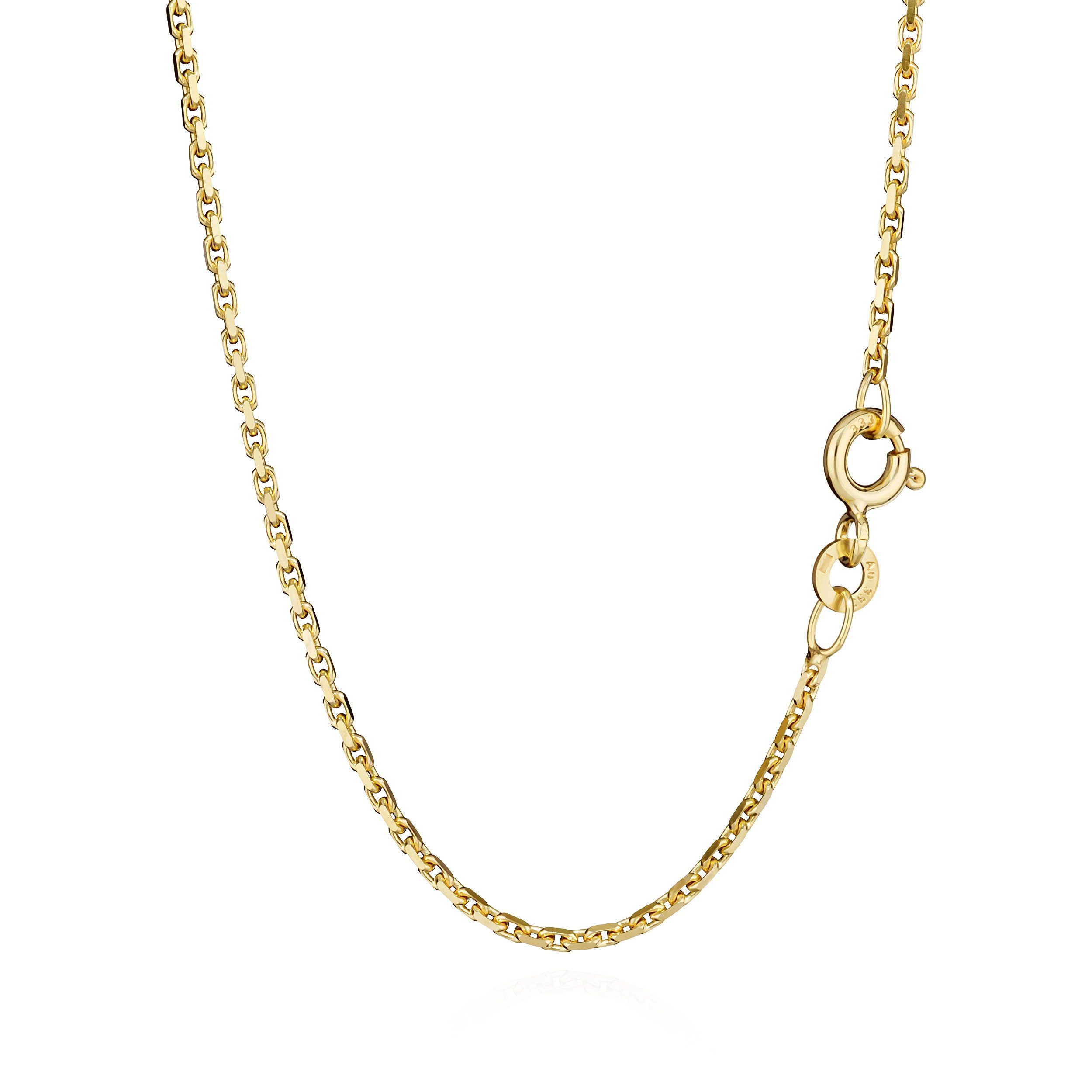 333 Ankerkette Halskette 38cm Goldkette diamantiert Gelbgold Diamantiert, NKlaus