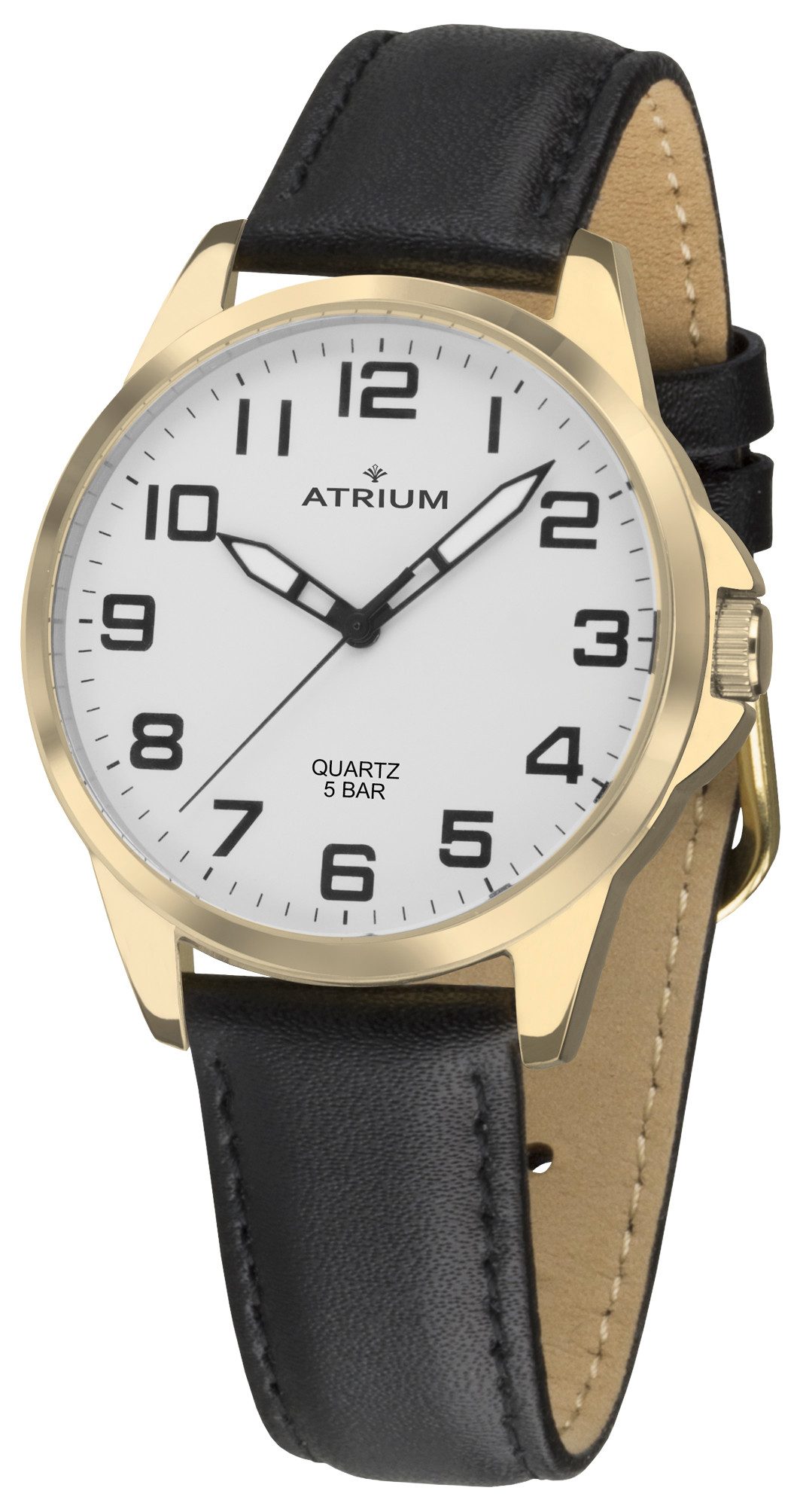 Atrium Quarzuhr A49-20 Damen Armbanduhr Lederband, analog klassisch schlicht modern deutlich Geschenk Ø 27 mm