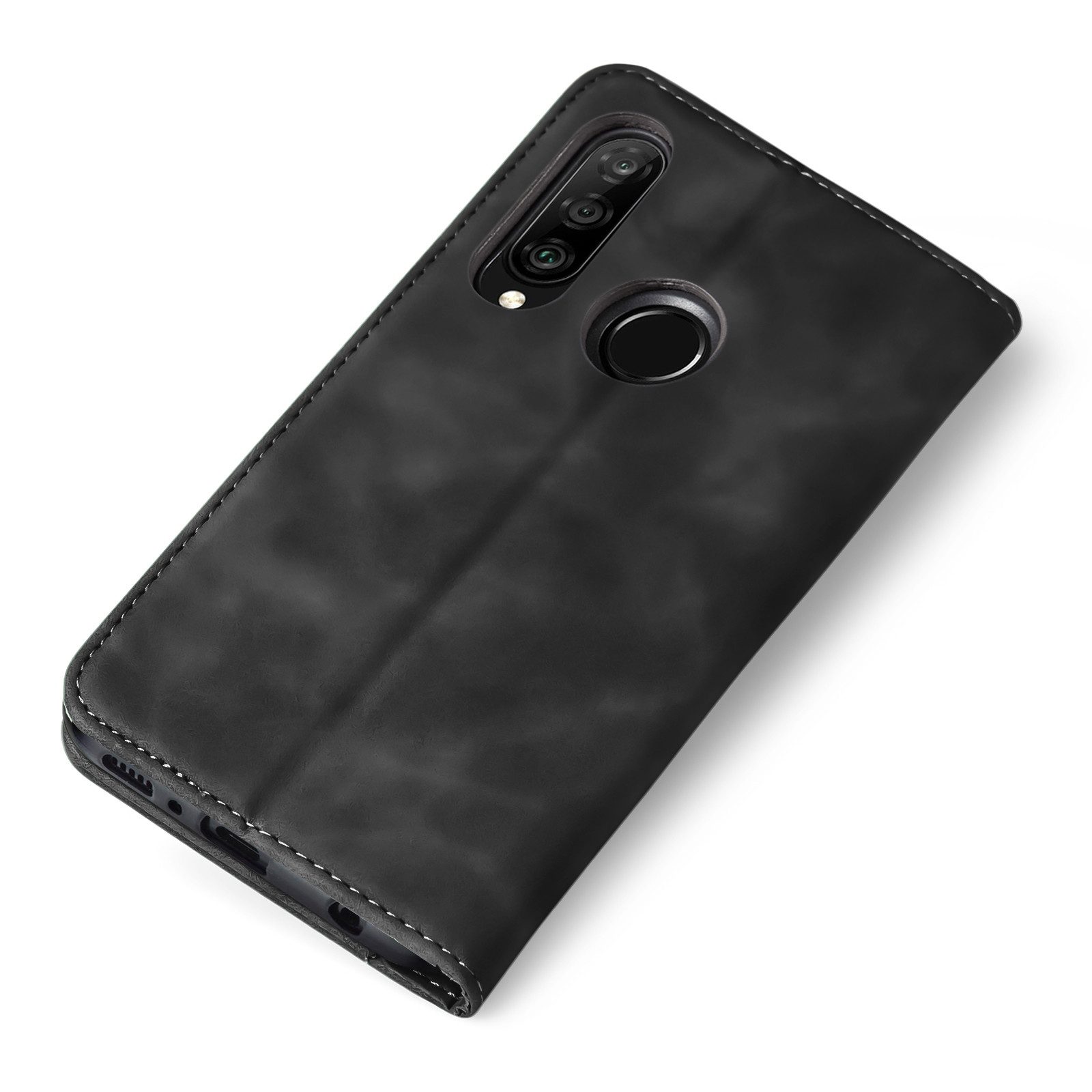 Tec-Expert Handyhülle Tasche Hülle für Huawei P30 Lite 6.15 Zoll, 6.15, Cover Klapphülle Case mit Kartenfach Fliphülle aufstellbar