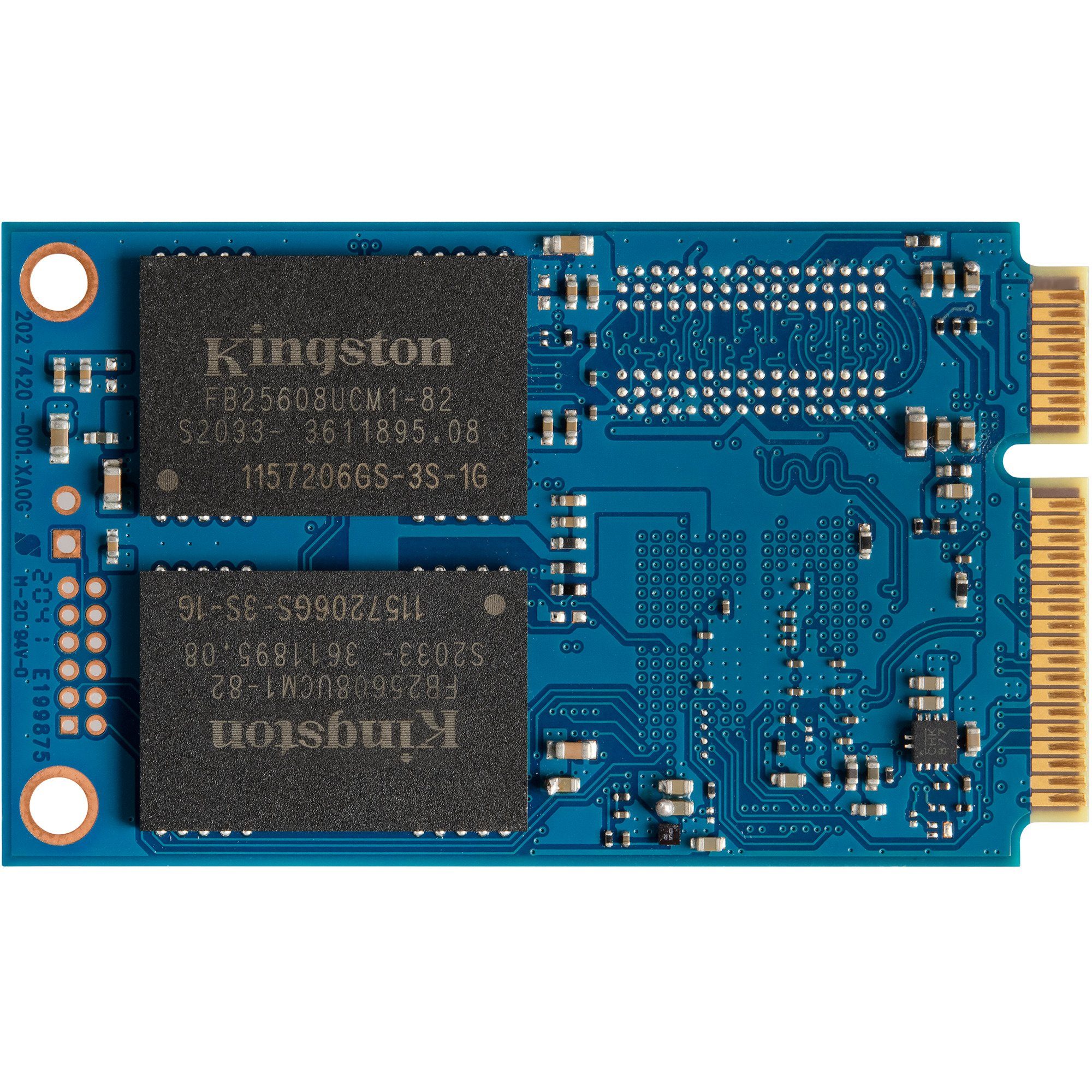 Kingston Kingston KC600 256 GB, SSD, (SATA 6 Gb/s, mSATA) interne HDD-Festplatte (256 GB) Steckkarte"