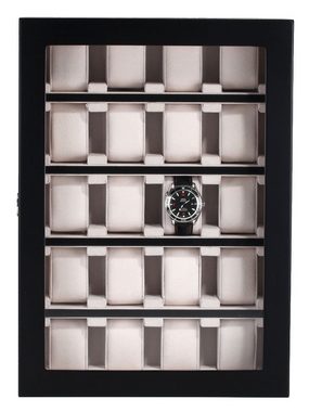 Rothenschild Uhrenbox Rothenschild Uhrenvitrine RS-1100-20BL für 20 Uhren black
