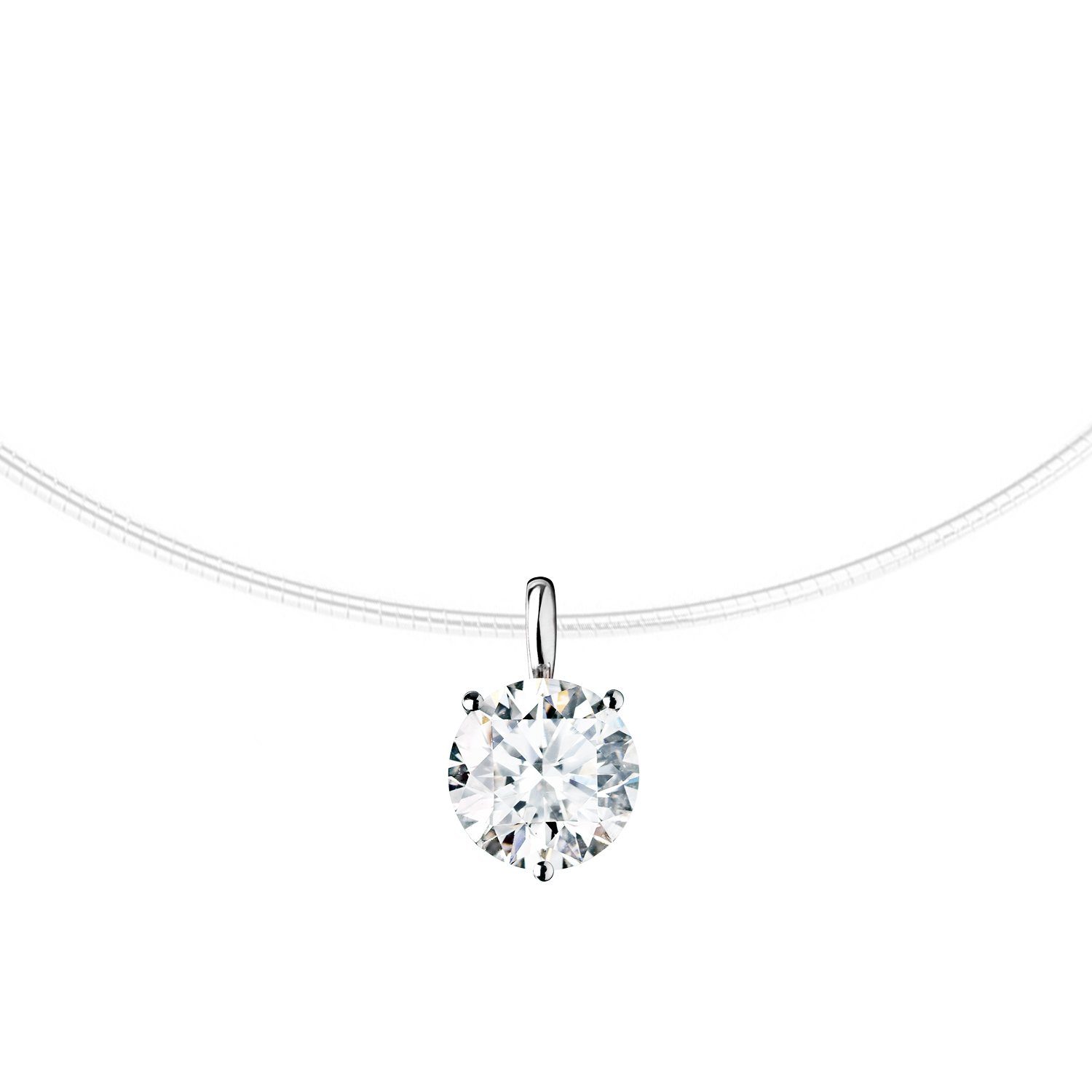 LÖB Kette mit Anhänger Halskette 925 Silber Nylon mit einem Stein Anhänger günstig online kaufen