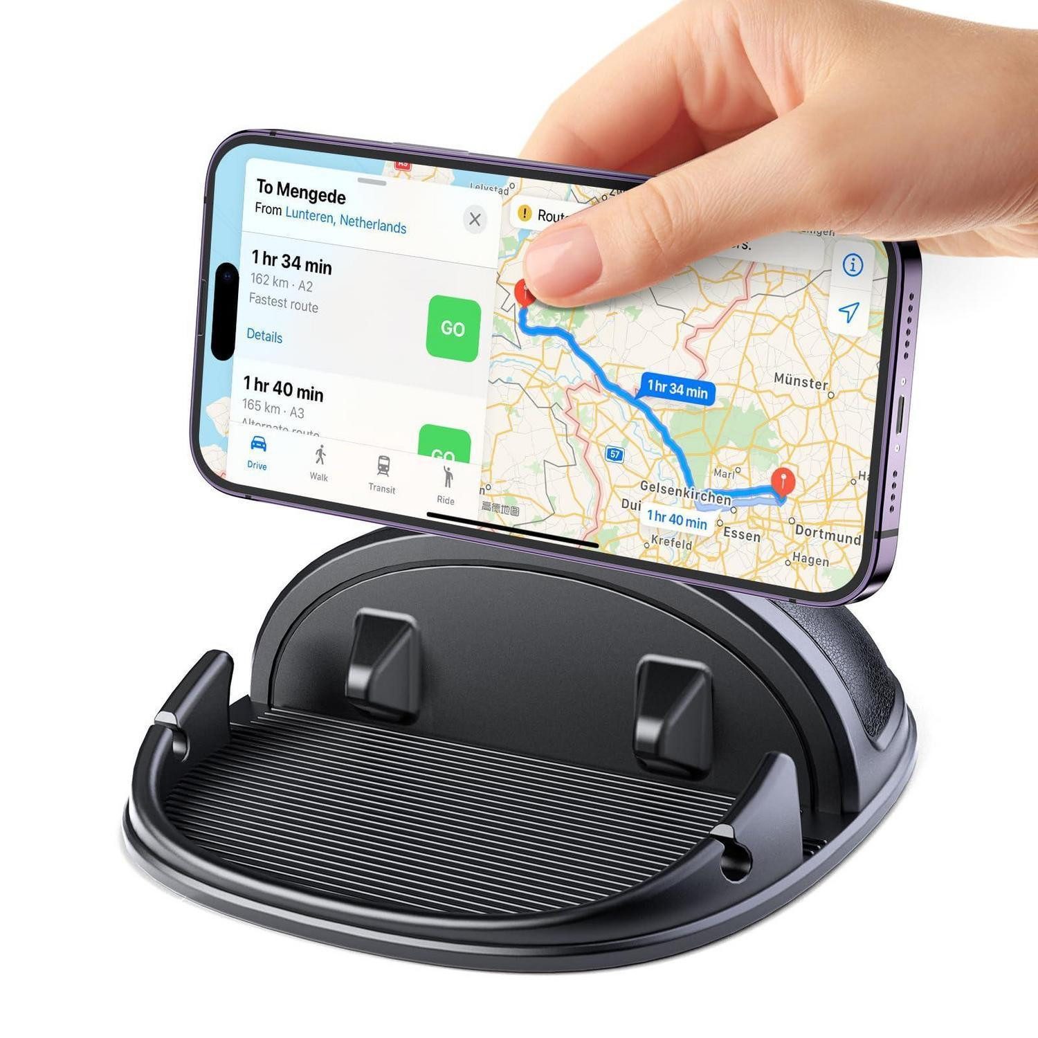 LuxusKollektion Handy-Halterung Handyhalterung Armaturenbrett iPhone Samsung Navi F01, (1-tlg)