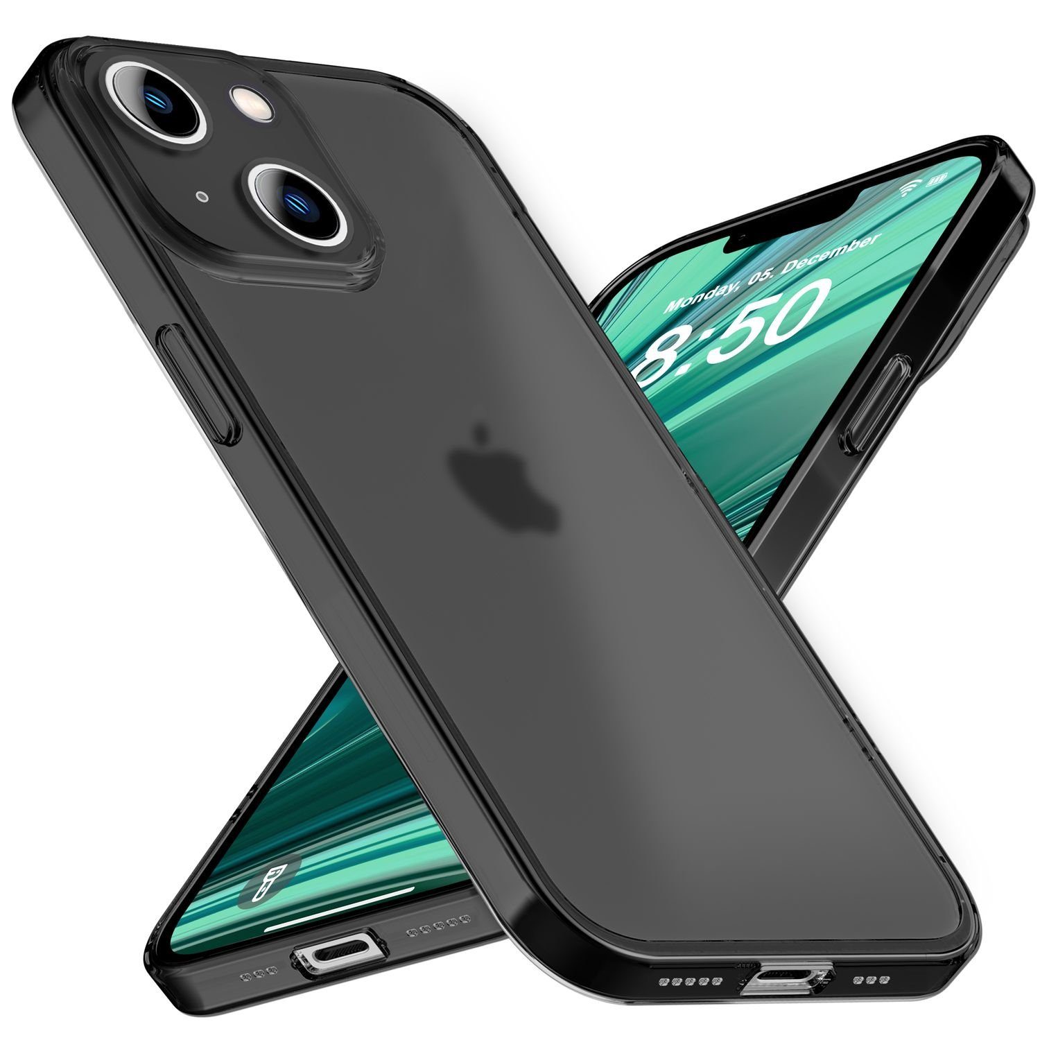 Nalia Smartphone-Hülle Apple iPhone 14 15,5 cm (6,1 Zoll), Extrem Dünnes Mattes Hardcase / 0,3mm Schlanke Hülle / Durchscheinend