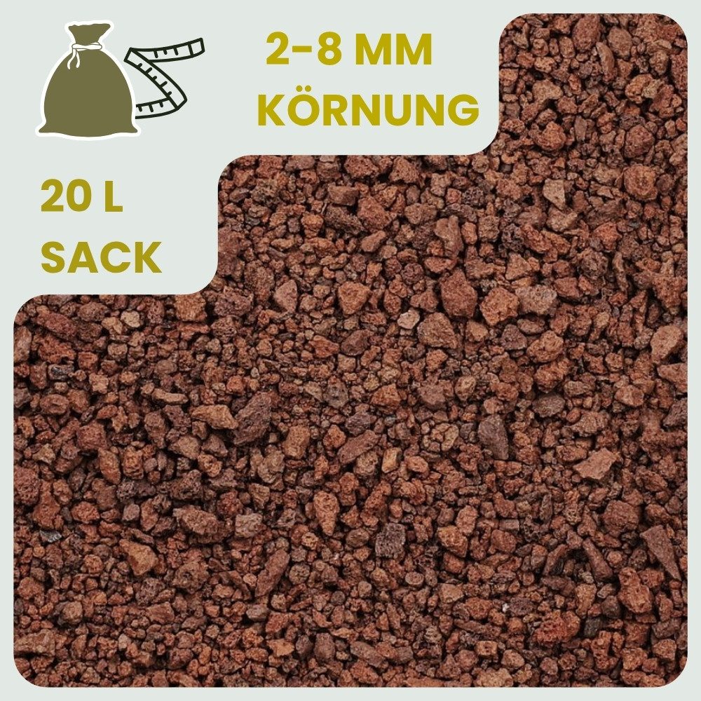 GarPet Lavasteine Lavasteine 20L Garten Lavagranulat Aquarium Lavastein Grill Lava Rot