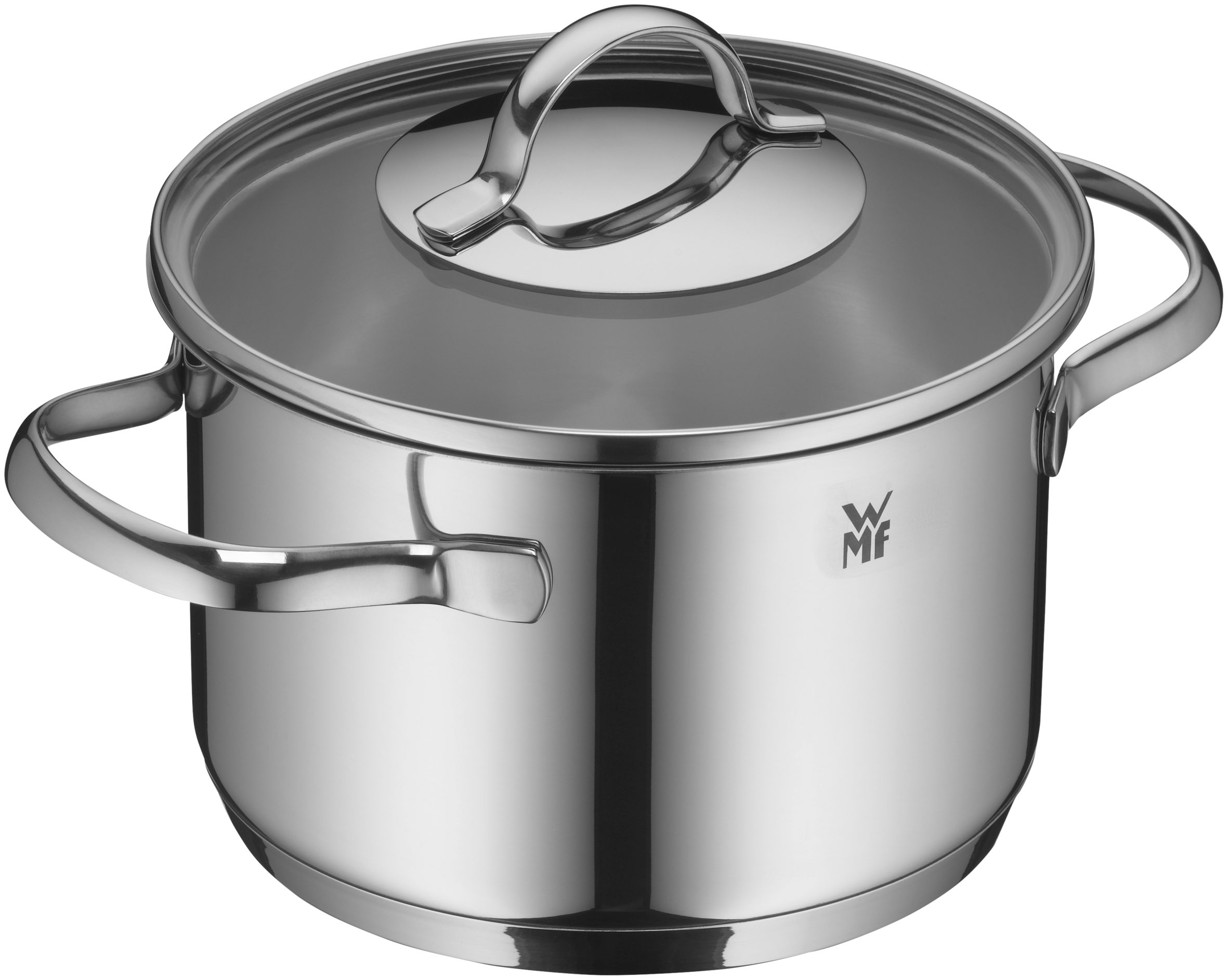 WMF Bratentopf Aparto Bratentopf mit Deckel, 16 cm, Cromargan Edelstahl rostfrei 18/10 (1-tlg., Glasdeckel, Induktion V 1,4l, kleiner Topf (16 cm), poliert, unbeschichtet, induktionsgeeignet