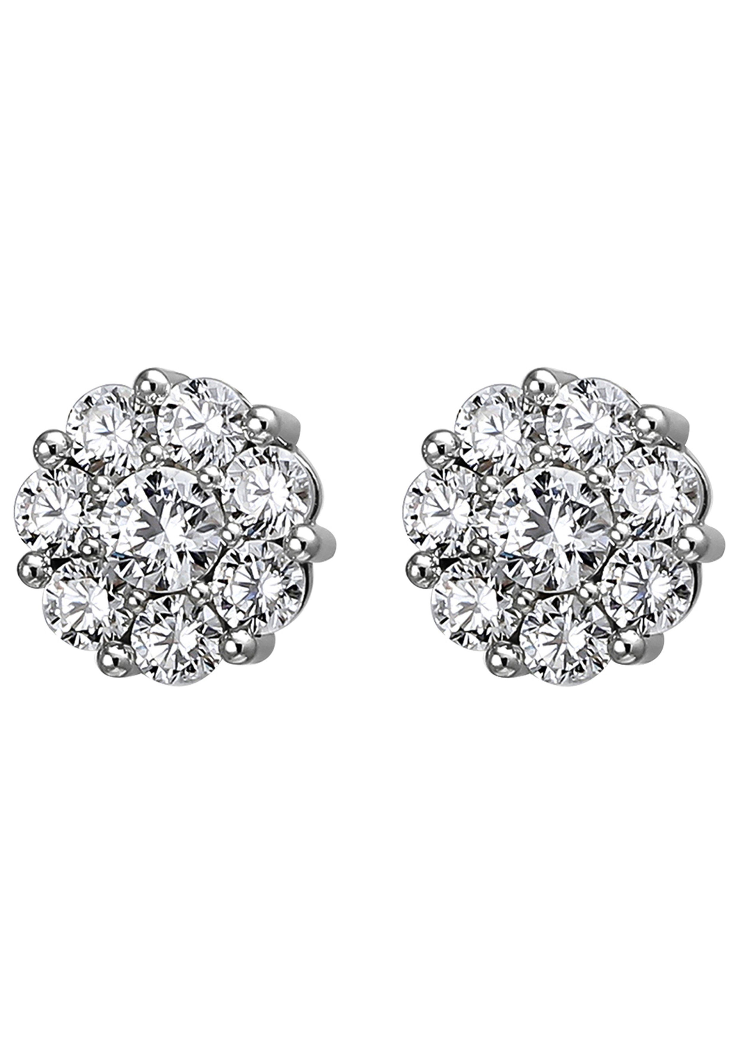 JOBO Paar Ohrstecker, 925 Silber mit 16 Zirkonia günstig online kaufen