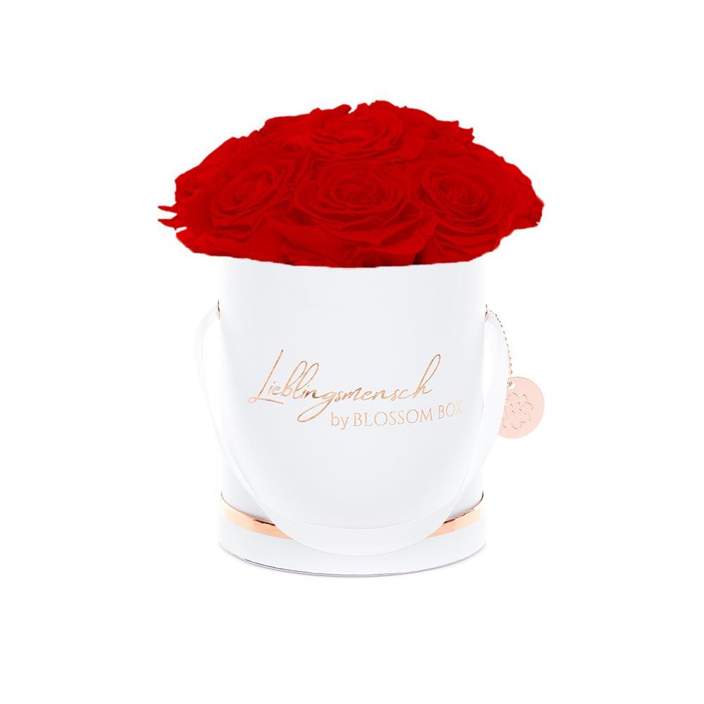 - Rot Bouquet, Flowerbox Trockenblume - Medium MARYLEA Lieblingsmensch