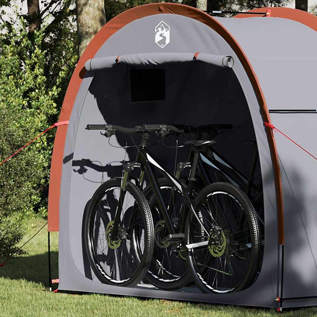 vidaXL Kuppelzelt Fahrradgarage mit Dach Grau günstig online kaufen