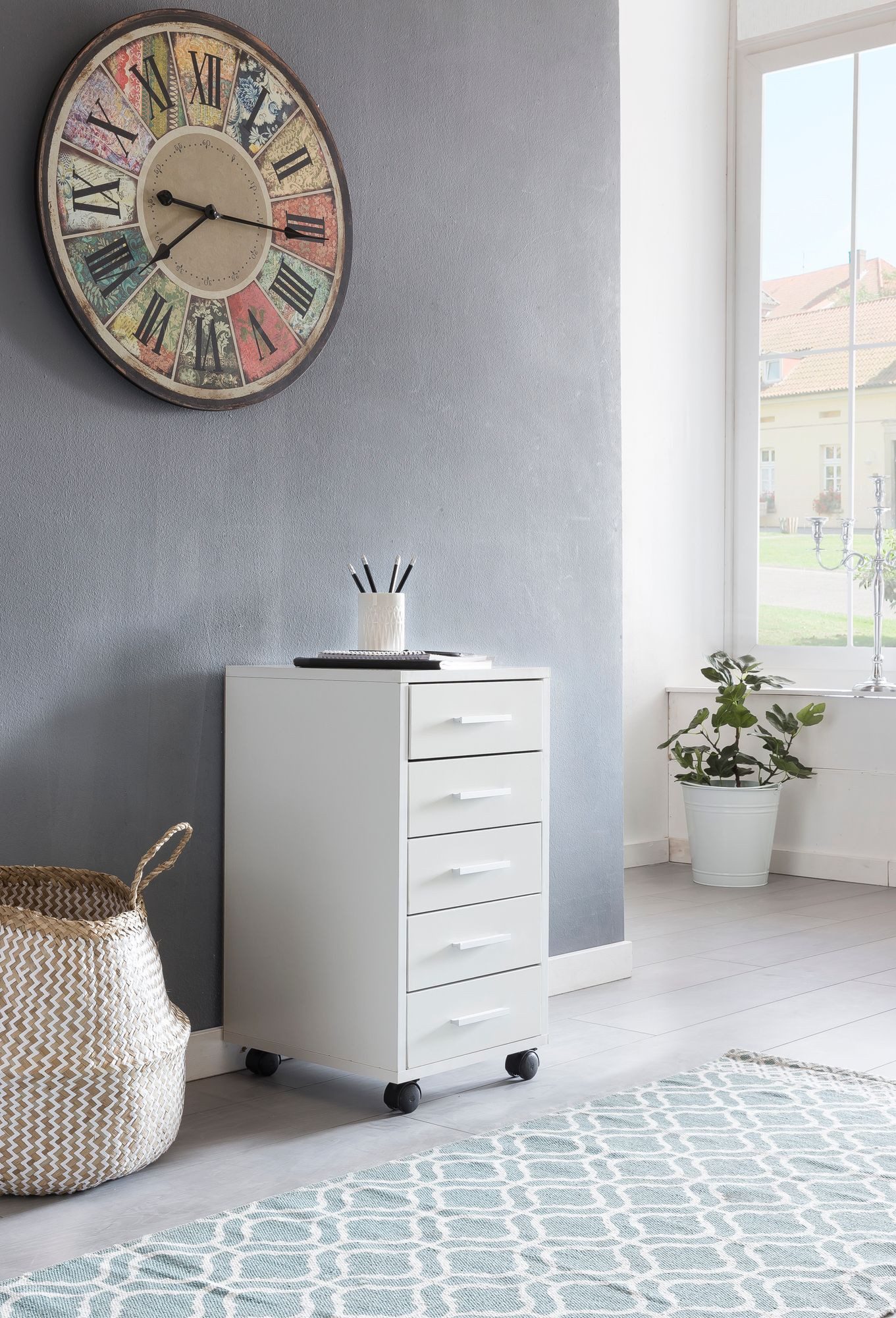 Wohnling Rollcontainer WL5.273, (Schreibtischcontainer 33 x günstig online kaufen