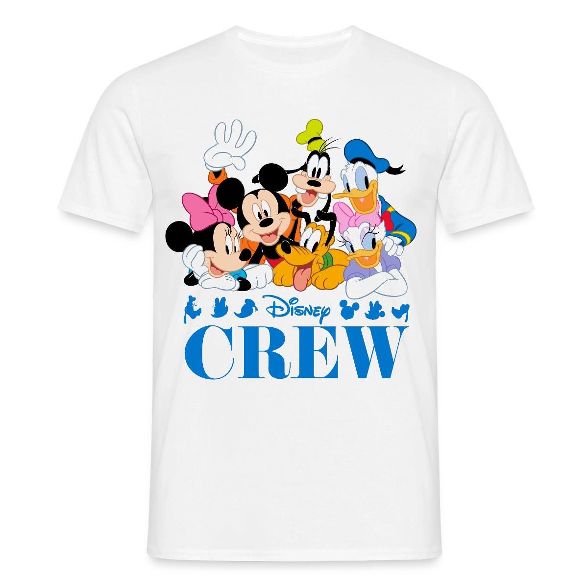Spreadshirt T-Shirt Mickey & Minnie Pluto Goofy Daisy Donald Crew Männer T-Shirt (1-tlg)