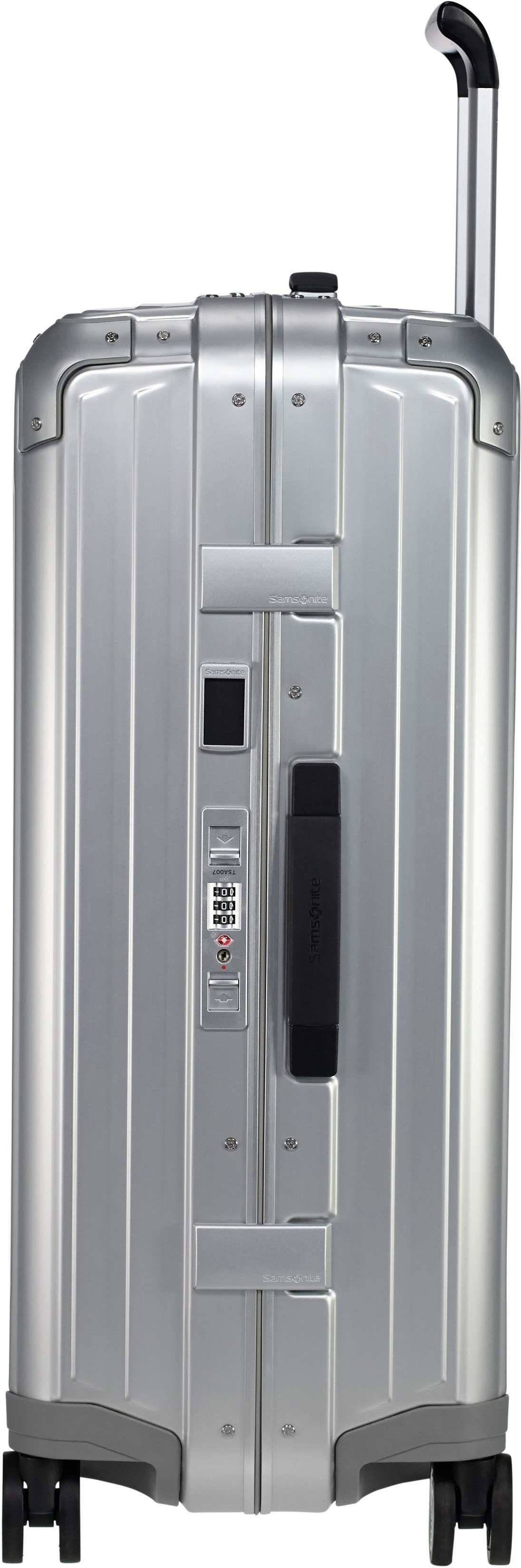 Samsonite Hartschalen-Trolley LITE-BOX ALU, 4 Rollen, aus Aluminium, mit voll gefüttertem Innenraum, mit Kantenschutz