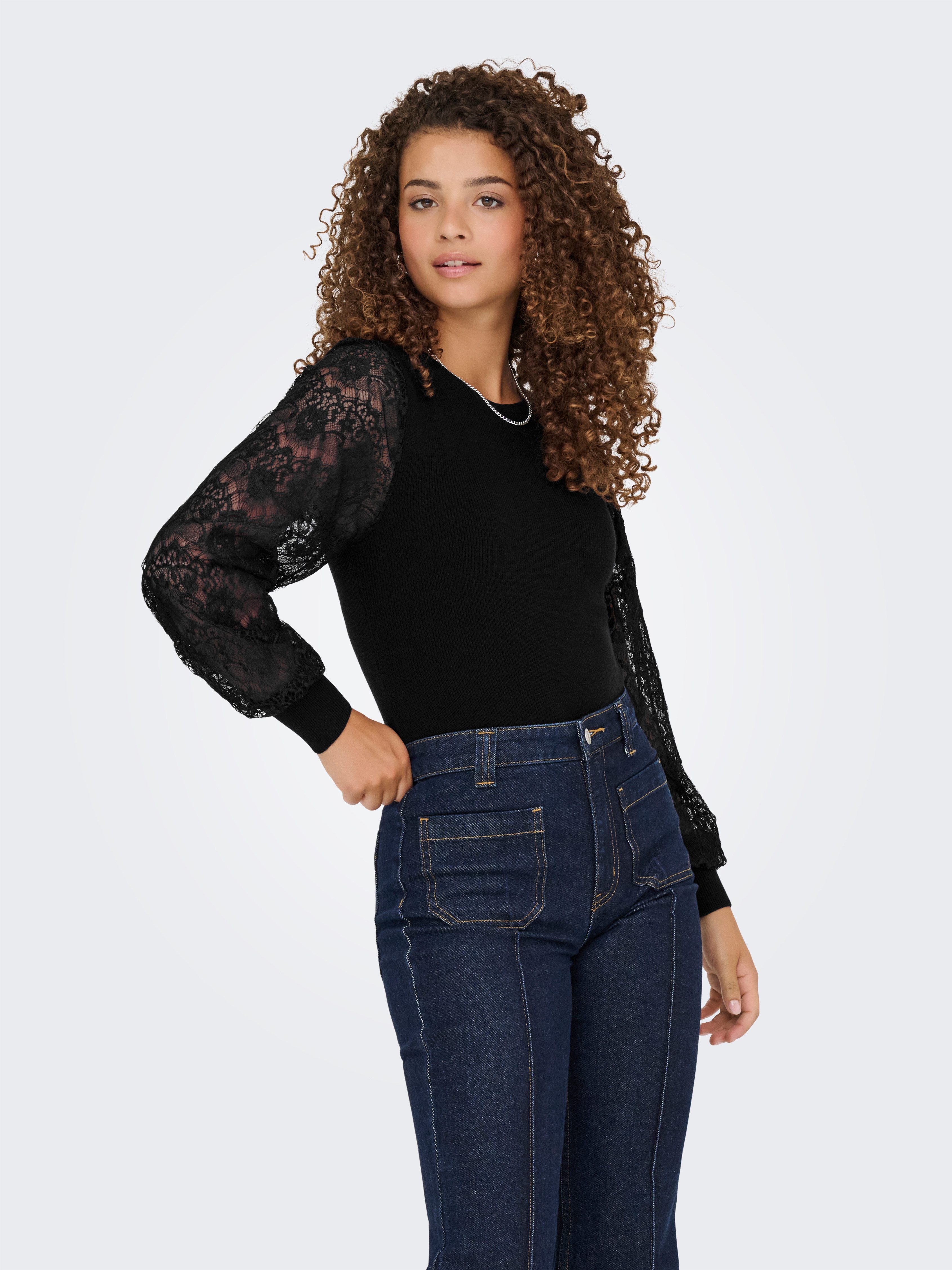 ONLY Rundhalspullover ONLPERRY LIFE LS MIX O-NECK KNT