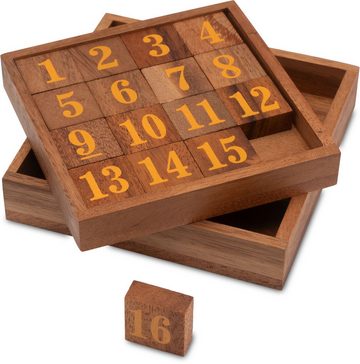 Logoplay Holzspiele Spiel, Slide 15 - gelbe Zahlen - Schiebespiel - Rechenspiel - Knobelspiel aus HolzHolzspielzeug