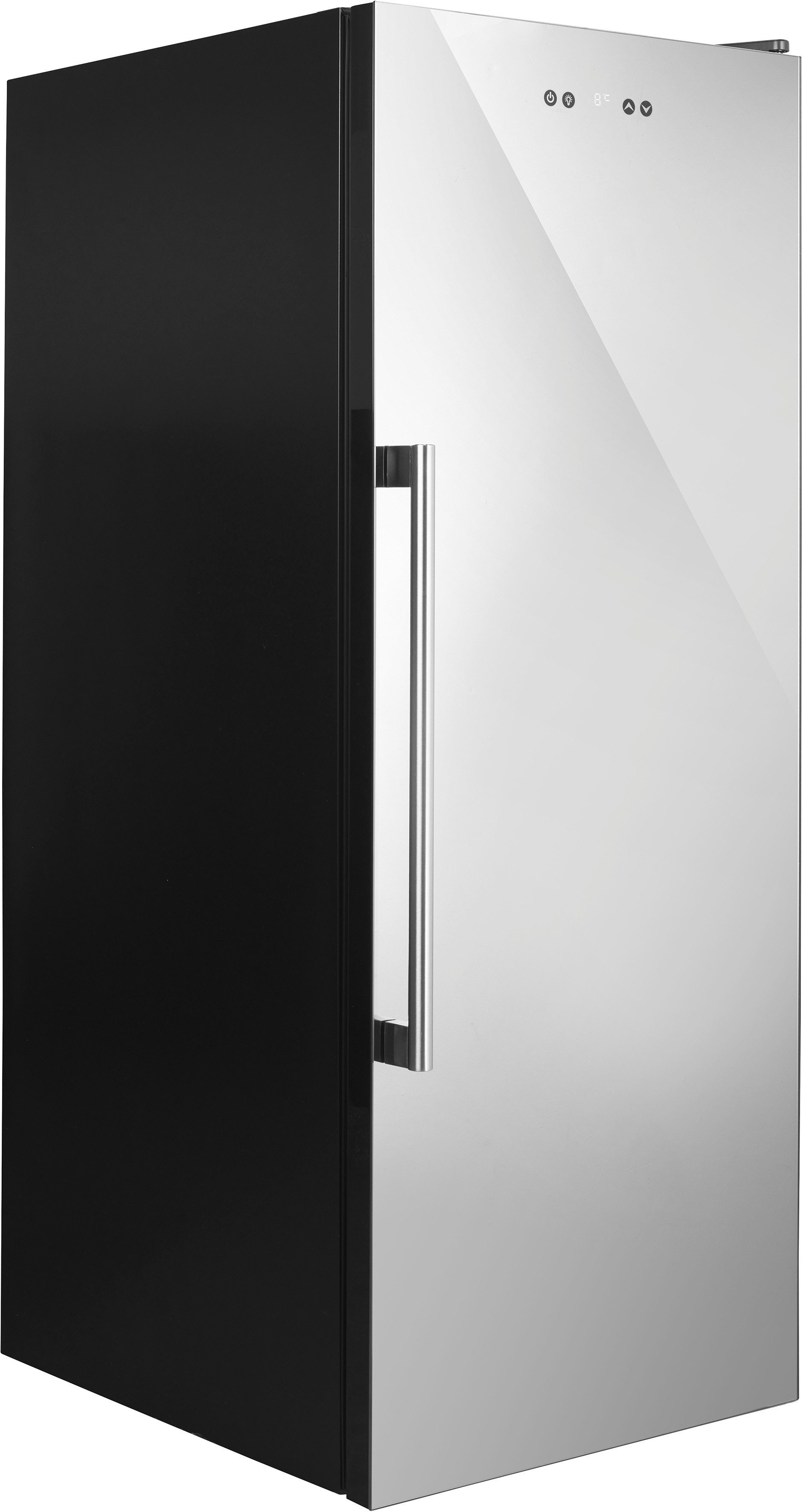 Hanseatic Weinkühlschrank HWC86ECBA, für 86 Standardflaschen á 0,75l,verspiegelte Glastür mit integriertem Bedienfeld