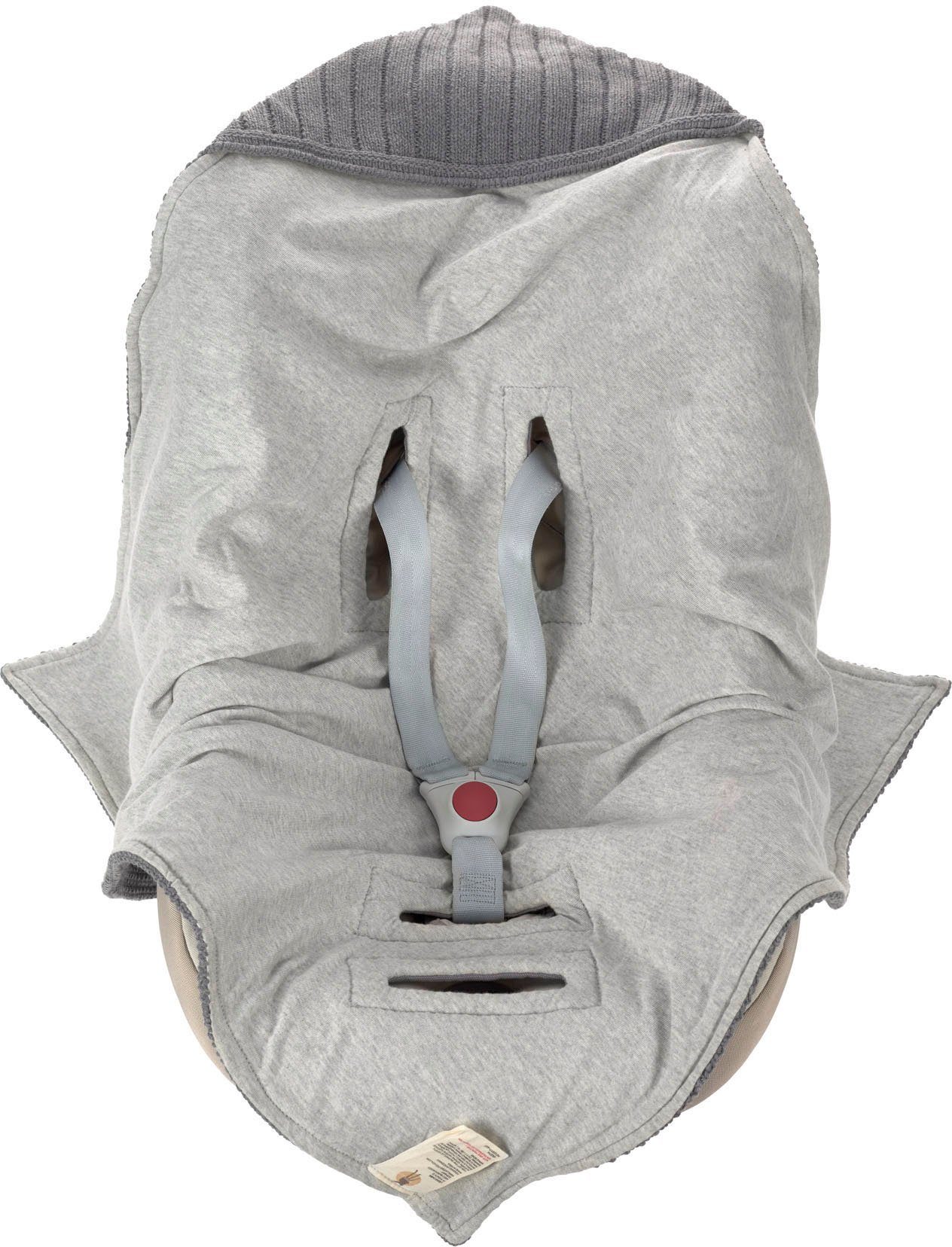 27262 Einschlagdecke Babyschale, LÄSSIG, made organic Einschlagdecke materials, BCS with für Anthrazit anthracite, GOTS durch zertifiziert