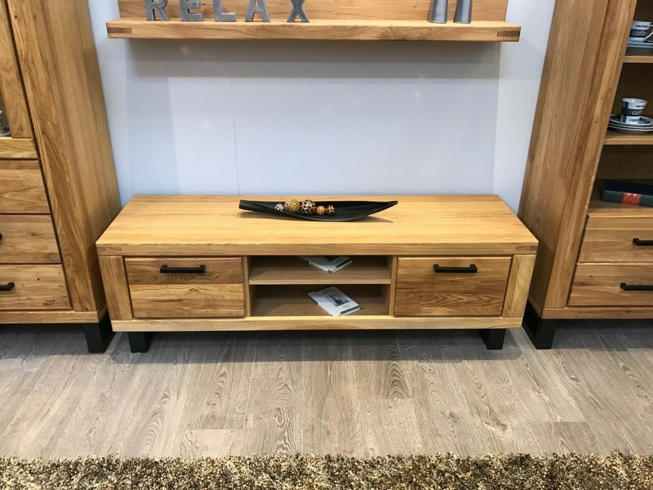ELFO Lowboard TV Board Tina TV Kommode Wildeiche geölt Teilmassiv Breite 170cm, Maße: ca. B 170 x H 52 x T 50cm