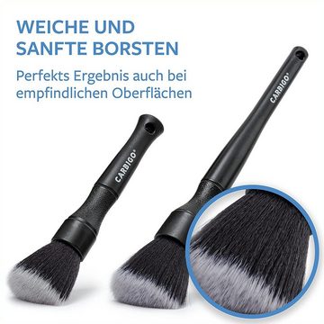 CARBIGO Autowaschbürste Autopinsel 2-er Set, Detailing Pinsel-Set für Auto,Felgen,Innenraum