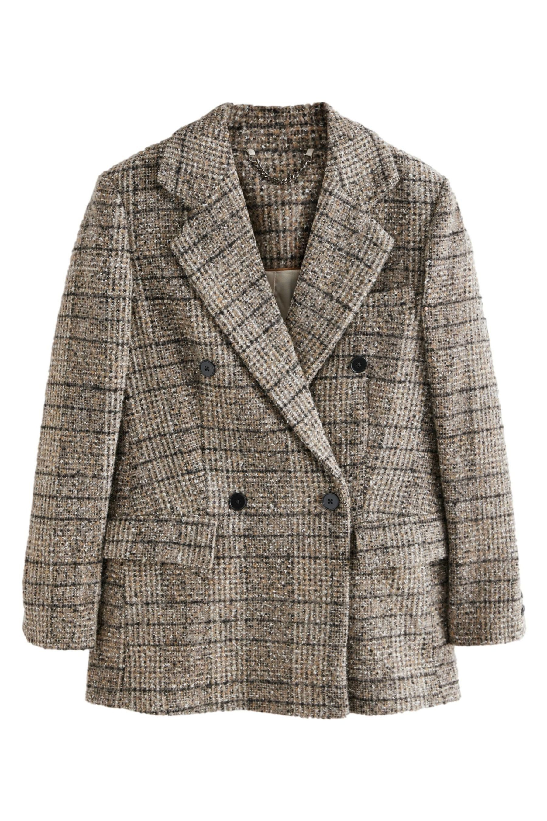 Jackenblazer Karierter, einreihiger Premium-Blazer, Karomuster