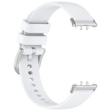 Wigento Smartwatch-Armband Für Samsung Galaxy Fit 3 hochwertiges Design Silikon Ersatz Arm Band