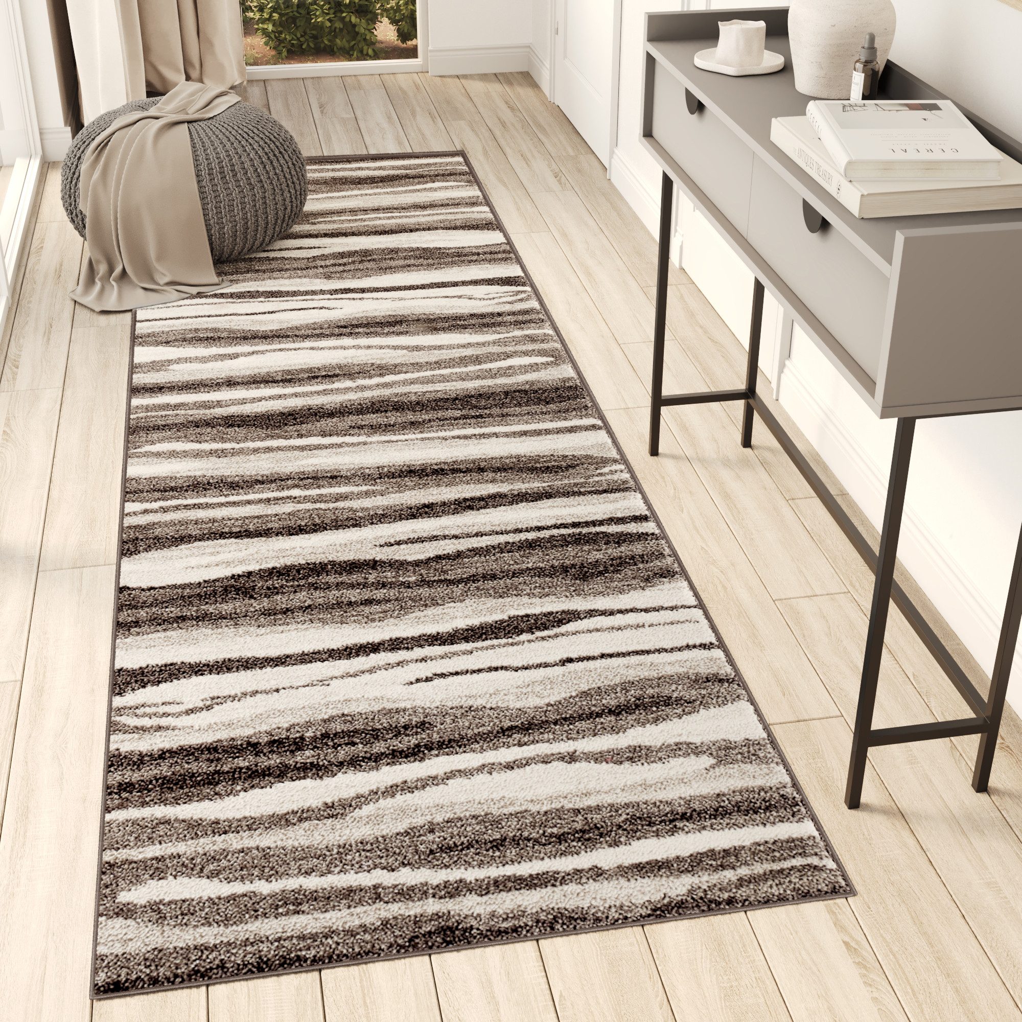Tapiso Läufer SARI, rechteckig, Höhe: 10 mm, Langer Korridor-Läufer, pflegeleicht