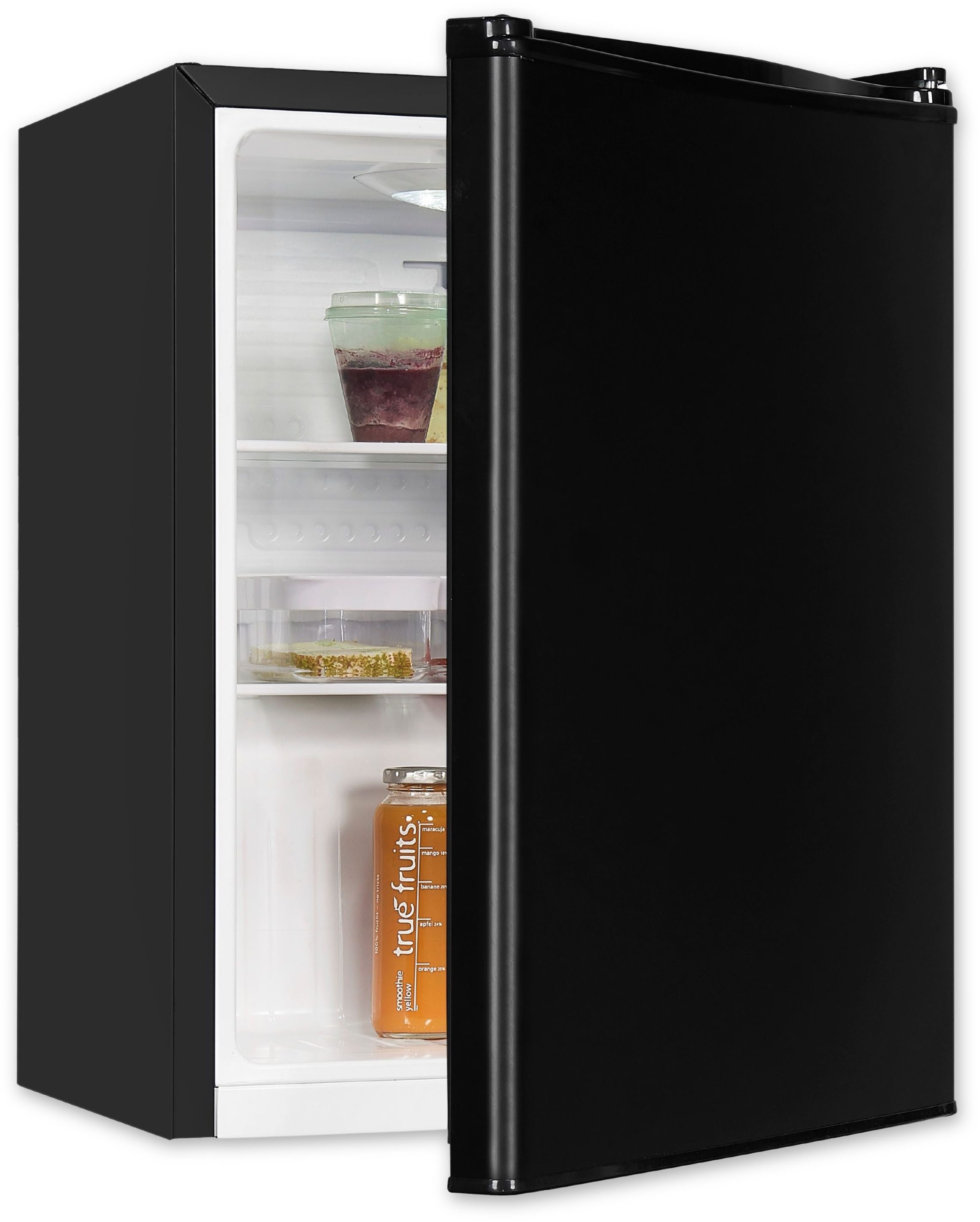 exquisit Kühlschrank KB60-V-090E schwarz, 62 cm hoch, 45 cm breit, 52 L Volumen