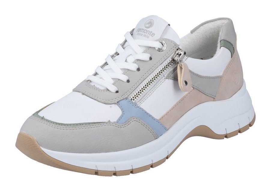 Reißverschluss mit Sneaker seitlichem weiß-kombiniert Remonte