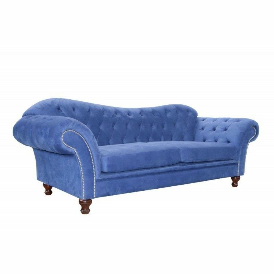 Chesterfield Möbel Moderner Neu, JVmoebel Sofa in Made Luxus Europe 3-Sitzer Dreisitzer Blauer