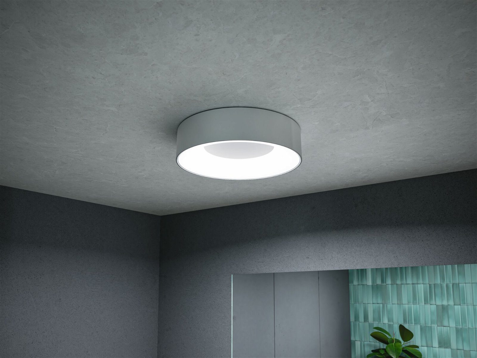 Paulmann LED Deckenleuchte Selection Bathroom 230V Casca Alu Metall/Kunststoff, WhiteSwitch IP44 1x16W integriert, Tageslichtweiß, 300mm LED fest