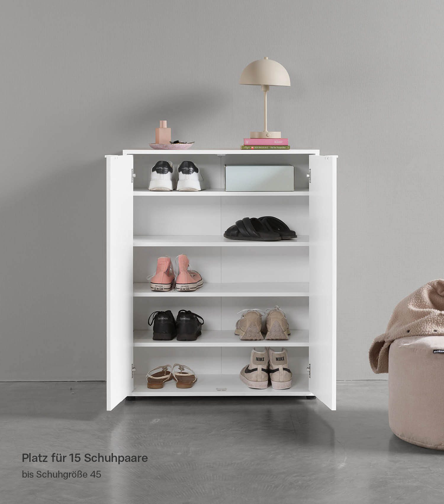 mokebo Schuhschrank Schuhschrank 'Der Concierge' (74x95 cm, mit 2 Türen und günstig online kaufen