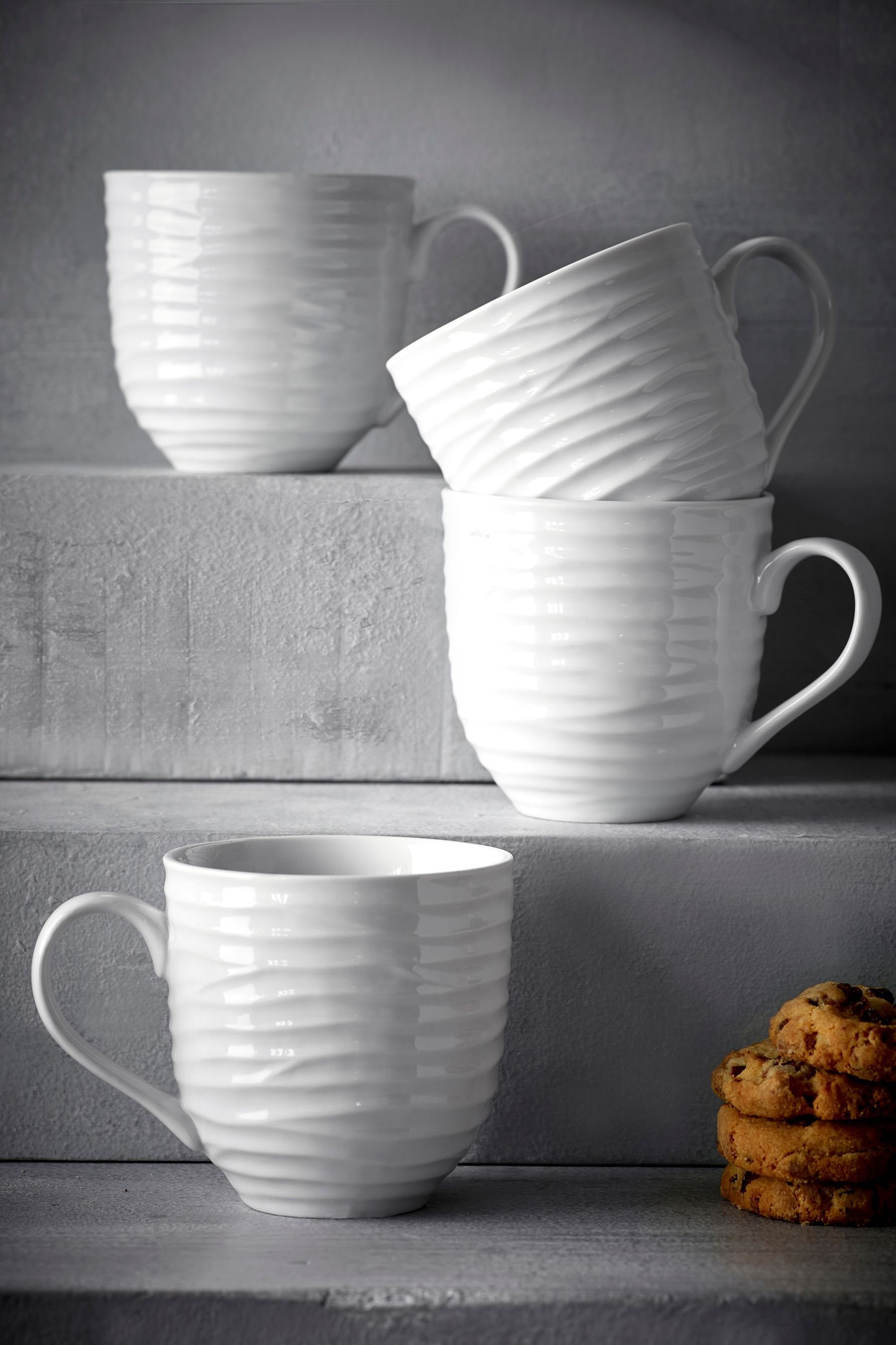 Next Becher Alltagstaugliche Henkeltassen, 4er-Pack, 4-tlg., Porzellan. € 28,00