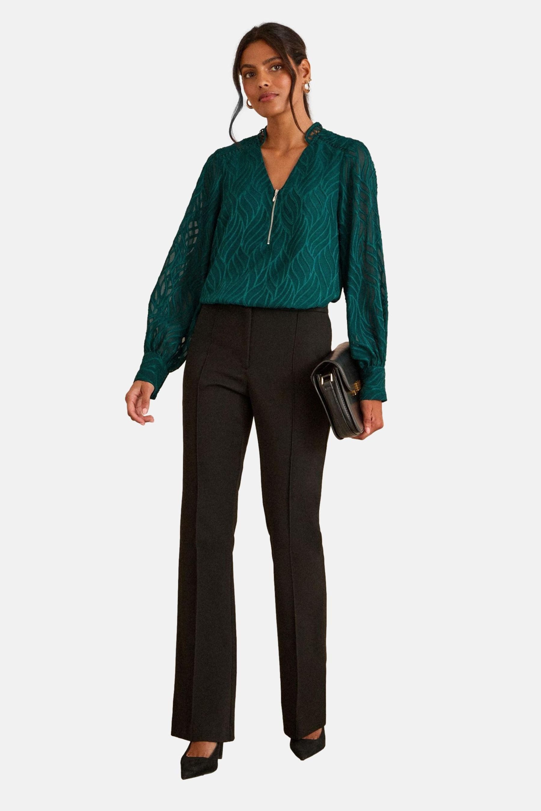 Love & Roses Langarmbluse Love & Roses Bluse mit Reißverschluss vorn Regula günstig online kaufen