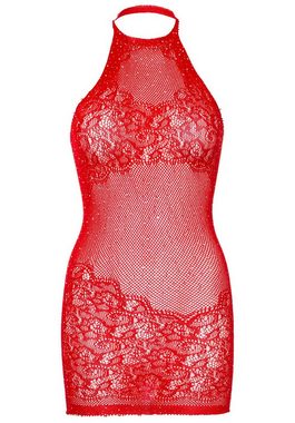 Leg Avenue Minikleid Mini-Kleid transparent mit Schmucksteinen - rot