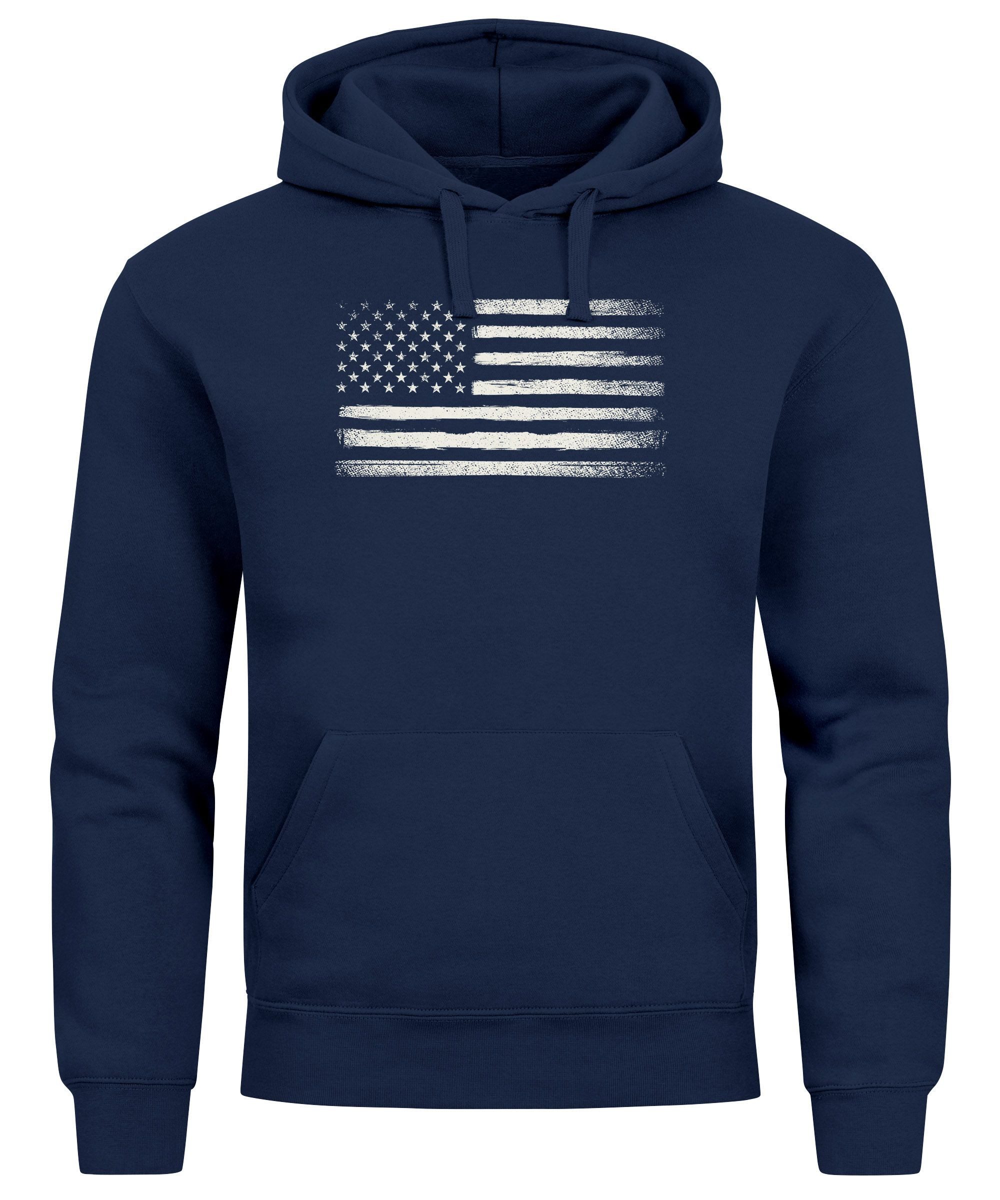 Neverless Hoodie Hoodie Herren USA Flagge günstig online kaufen