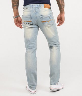 Rock Creek Regular-fit-Jeans Herren Jeans Stonewashed Hellblau RC-2141