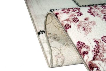 Teppich Designer Teppich Patchwork Vintage Wohnzimmerteppich multicolor lila rosa grau, Carpetia, rechteckig, Höhe: 11 mm