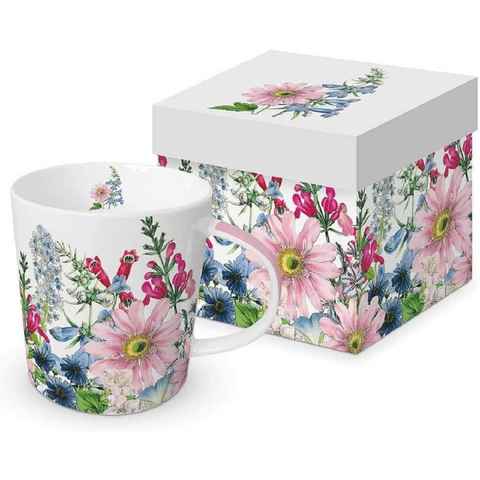 PPD Becher Porzellan Tasse - Becher mit Geschenkbox, Trend Mug Tee - Kaffee, Porzellan Kollektion Floriculture Sommer Blumen, Frühling Vogel - Tiere / Sommer Blumen