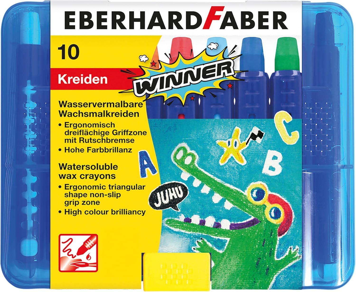 Eberhard Faber Spiel Eberhard Faber Wachsmalkreiden Winner wasservermalbar 10er