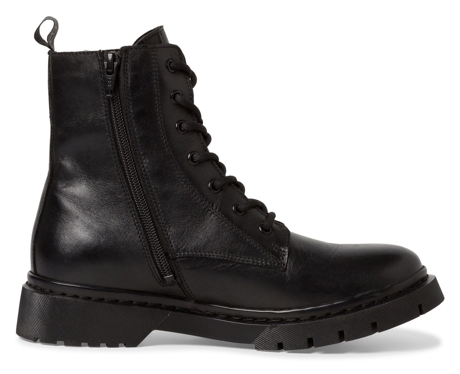 Tamaris Schnürboots Schnürstiefelette, Chunky Boots mit logobedruckter Anziehlasche – Bild 4 von 5