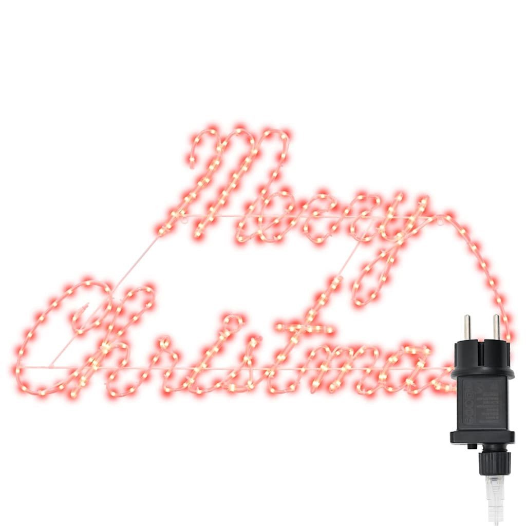 vidaXL Dekolicht 99 x 55 x 13 cm Licht-Dekoration Weihnachtsschild mit 216 LEDs Rot 99x