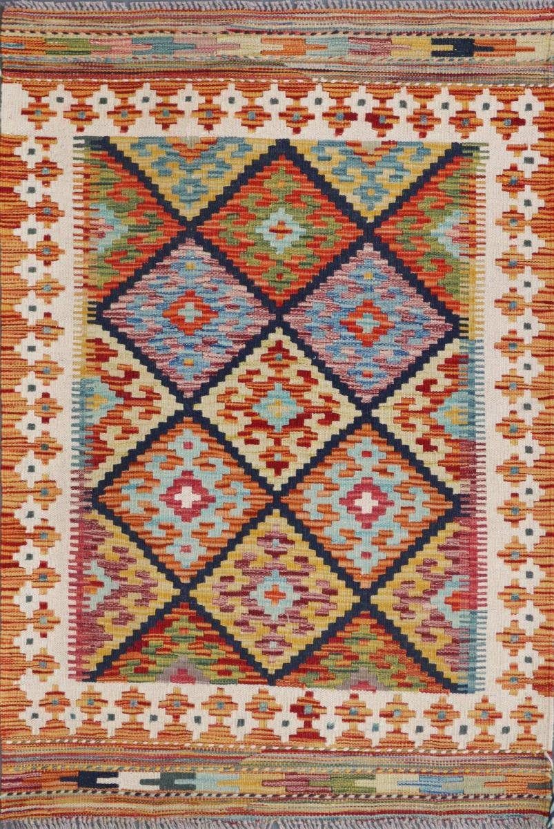 Trading, Höhe: mm 85x128 Kelim Afghan Orientteppich Orientteppich, 3 rechteckig, Nain Handgewebter