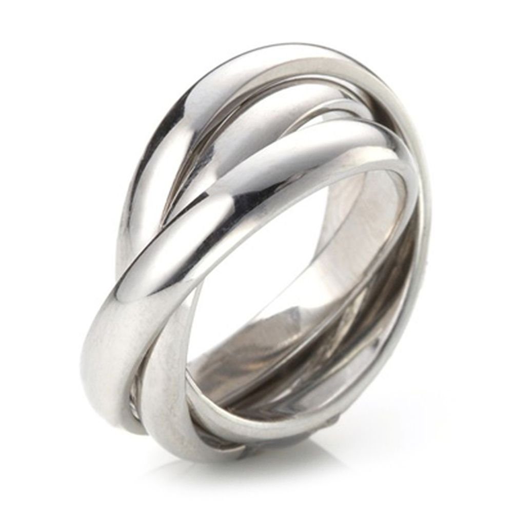 Vivance Fingerring 3 in 1 Edelstahl Ring Set günstig online kaufen