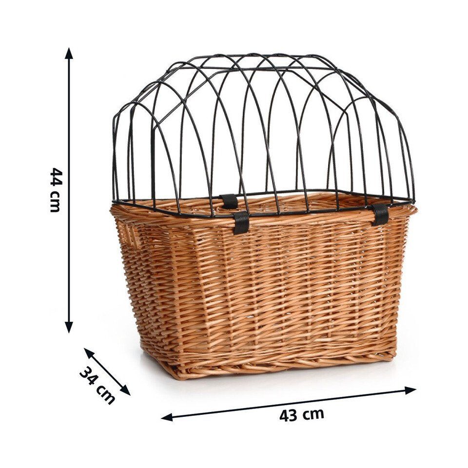 Beeztees Tierfahrradkorb Fahrradkorb inkl. Gitterabdeckung Weide