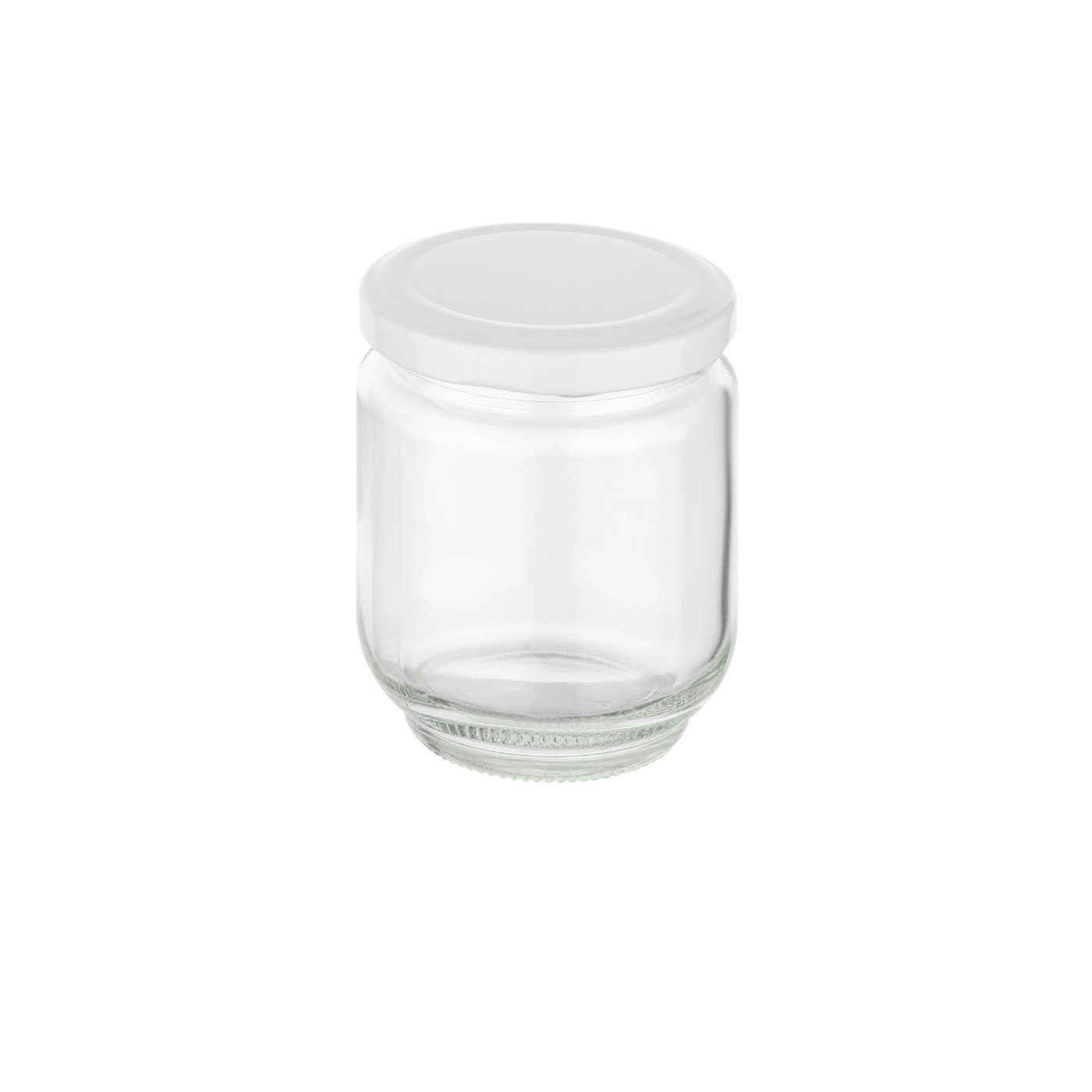 gouveo Einmachglas Einmachgläser rund mit Schraubdeckel - Gläser mit Schraubverschluss, (24er Set, weiss, 190 ml), Mit Twist-Off-Deckel, mehrweg – Bild 2 von 2