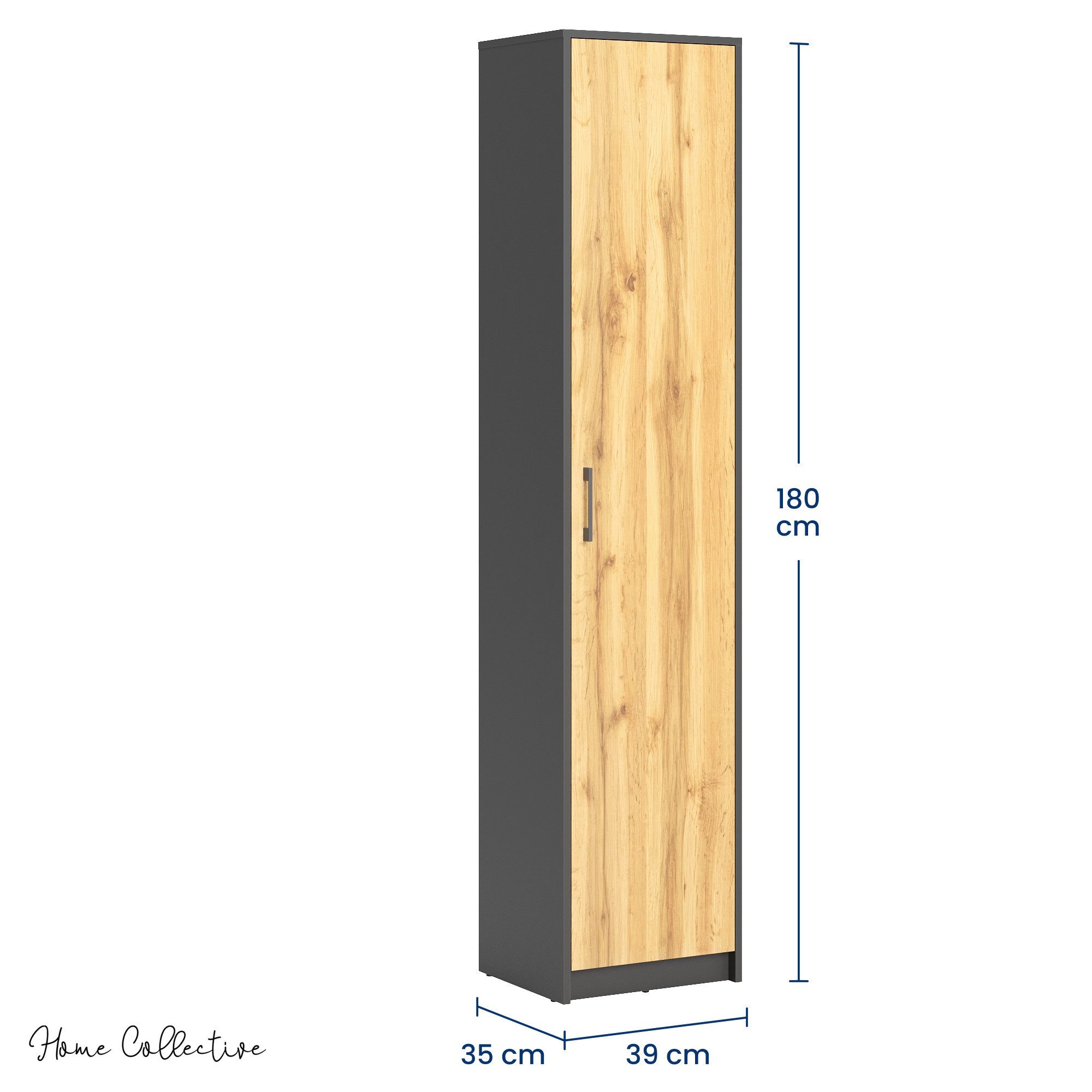 Home Collective Regal mit 5 Ebenen Aktenschrank mit 4 Einlegeböden und 1 Tü günstig online kaufen