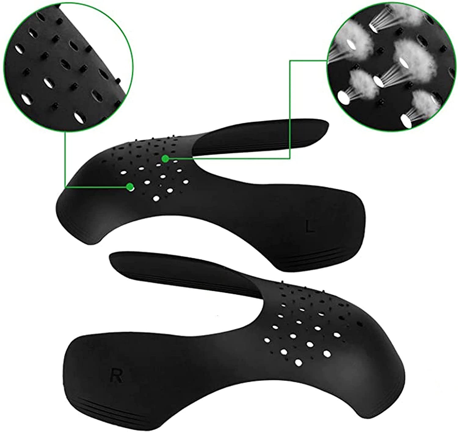 COOL-i ® Sneaker-Schuhschutz (2 Paar) – Anti-Knitter Zehenschutz-Einlagen Sneaker atmungsaktiv & zuschneidbar für Sneaker & Sportschuhe